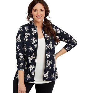 Maurices Floral Stretch Full-Zip Active Jacket 2X